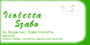 violetta szabo business card