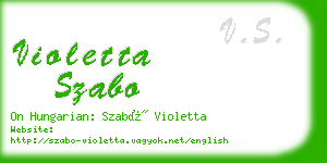 violetta szabo business card